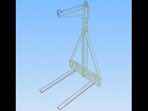 adjustable pallet lifter Model 3D