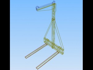 adjustable pallet lifter Model 3D