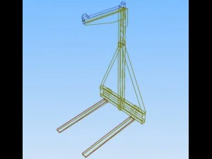 elevador de paletas ajustable Modelo 3D