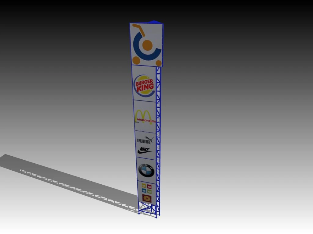 column advertising 3D Model .c4d .max .obj .3ds .fbx .stl .blend 