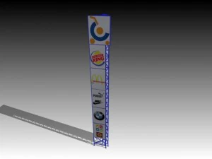 column advertising 3D Model