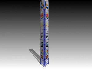 column advertising 3D Model