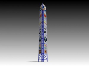 column advertising 3D Model