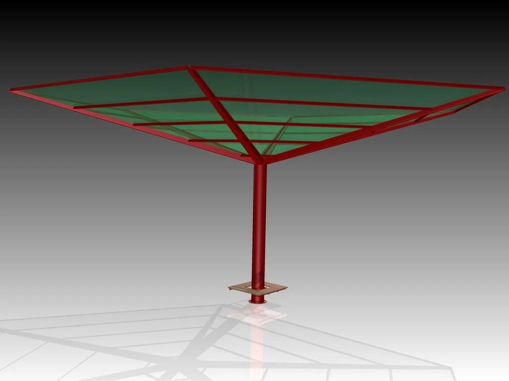 metal carport 3D Model .c4d .max .obj .3ds .fbx .stl .blend