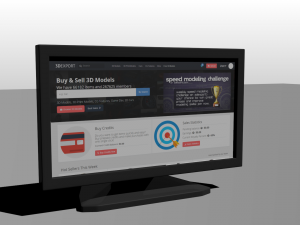 computer flat-screen monitor Modèle 3D