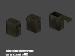 ammo boxes  belt links 3D Model