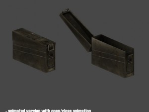 ammo boxes  belt links 3D 模型