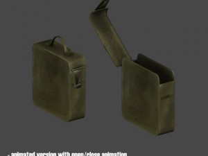 ammo boxes  belt links 3D 模型
