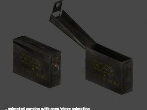ammo boxes  belt links 3D 模型