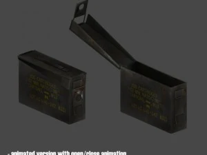ammo boxes  belt links 3D Model