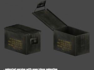 ammo boxes  belt links 3D 模型