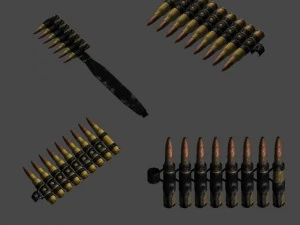 ammo boxes  belt links 3D Model