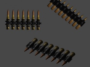 ammo boxes  belt links 3D 模型