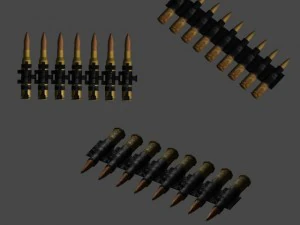 ammo boxes  belt links 3D Model