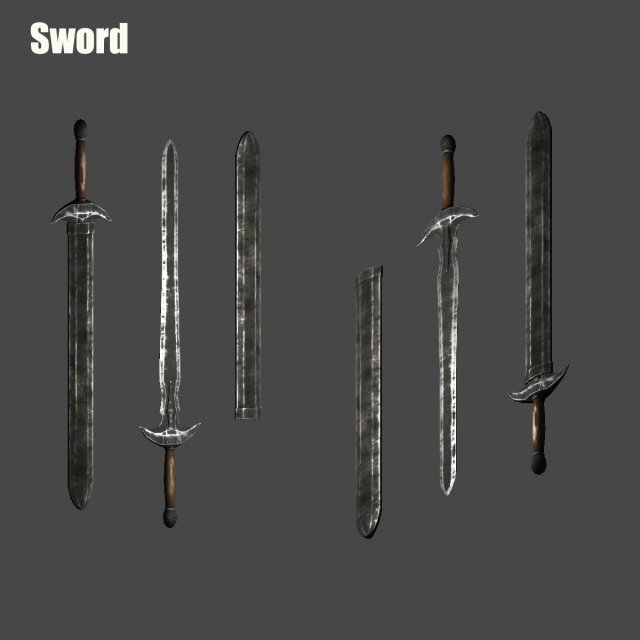 sword  sheath 3Dモデル .c4d .max .obj .3ds .fbx .stl .blend 