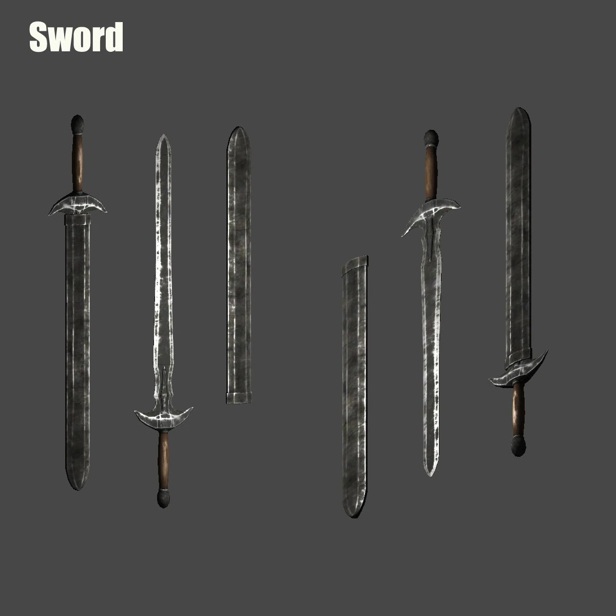 Schwertscheide 3D Modell .c4d .max .obj .3ds .fbx .stl .blend 