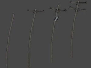 american energy poles 3D Model