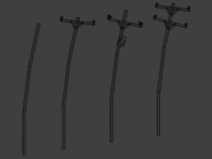 american energy poles 3D Model