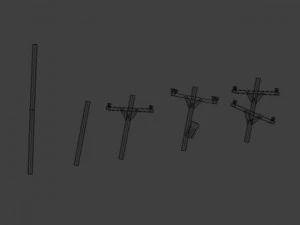 american energy poles 3D Model