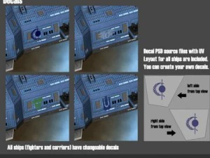 carrier  fighter fleet 3D Model