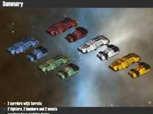 carrier  fighter fleet 3D Model