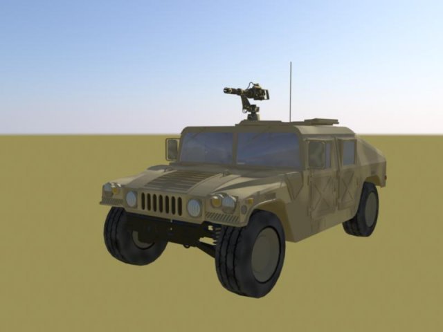 humveedesert version Modelo 3D .c4d .max .obj .3ds .fbx .stl .blend 