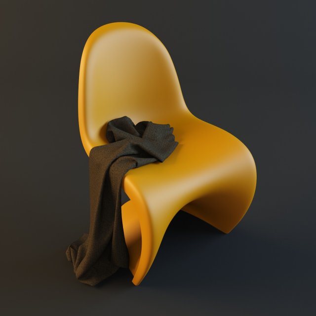vitra panton 3D Модель .c4d .max .obj .3ds .fbx .stl .blend 