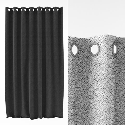 curtains 3D Model .c4d .max .obj .3ds .fbx .stl .blend