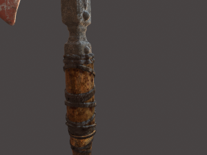 battle axe polys and tris Modelo 3D