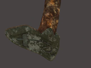 battle axe polys and tris 3D Model