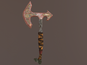 battle axe polys and tris Modelo 3D