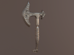 battle axe polys and tris Modelo 3D
