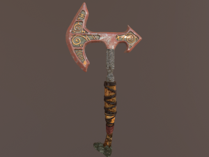battle axe polys and tris Modelo 3D