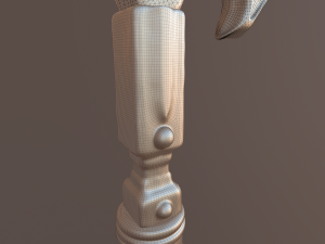 battle axe polys and tris Modelo 3D