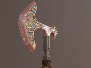 battle axe poly 3D Model