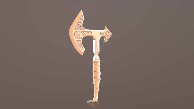 battle axe tris 3D Модель .c4d .max .obj .3ds .fbx .stl .blend 