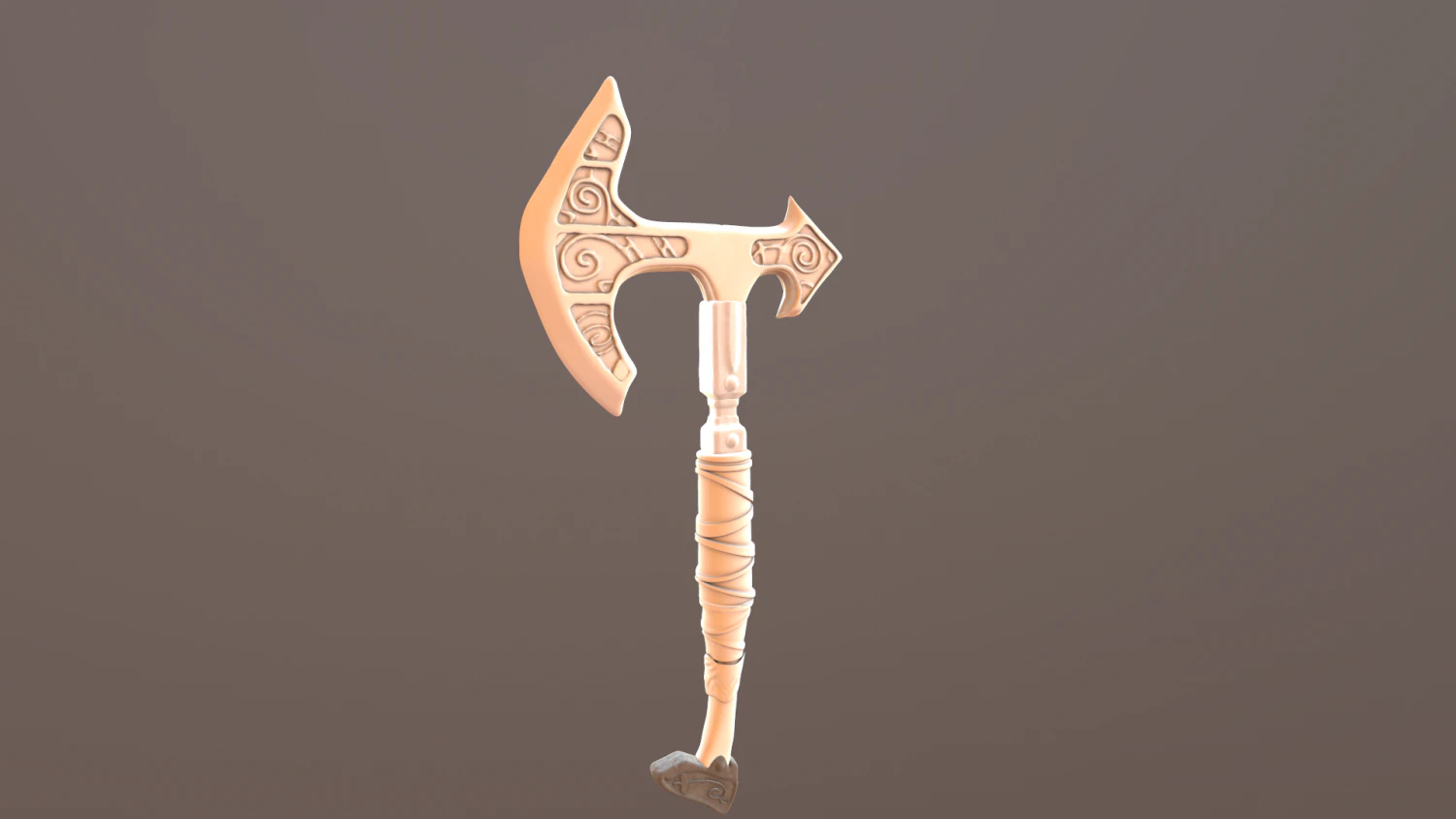 battle axe tris 3D Model .c4d .max .obj .3ds .fbx .stl .blend 