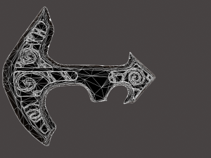battle axe tris 3D Модель
