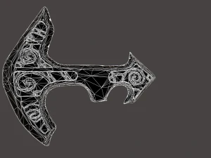battle axe tris 3D Model