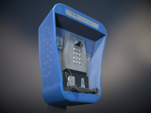 stylized payphone Modello 3D