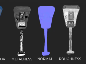 stylized payphone 3D Model