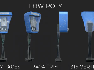 stylized payphone 3D Model