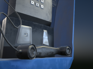 stylized payphone 3D 모델