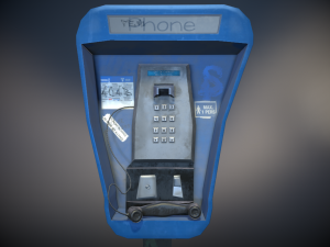 stylized payphone 3D 모델
