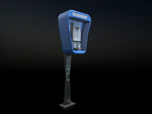 stylized payphone 3D Model