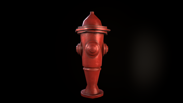 stylized fire hydrant 3D 모델 .c4d .max .obj .3ds .fbx .stl .blend 