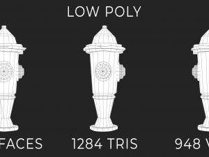 stylized fire hydrant 3D 모델