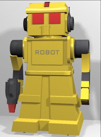 robot toy Modelo 3D .c4d .max .obj .3ds .fbx .stl .blend 