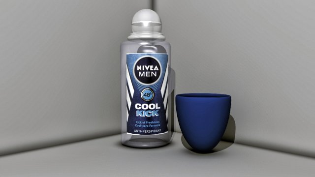 nivea coolkick men care deodorant 3D Модель .c4d .max .obj .3ds .fbx .stl .blend 