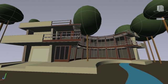 country house 3D Model .c4d .max .obj .3ds .fbx .stl .blend 